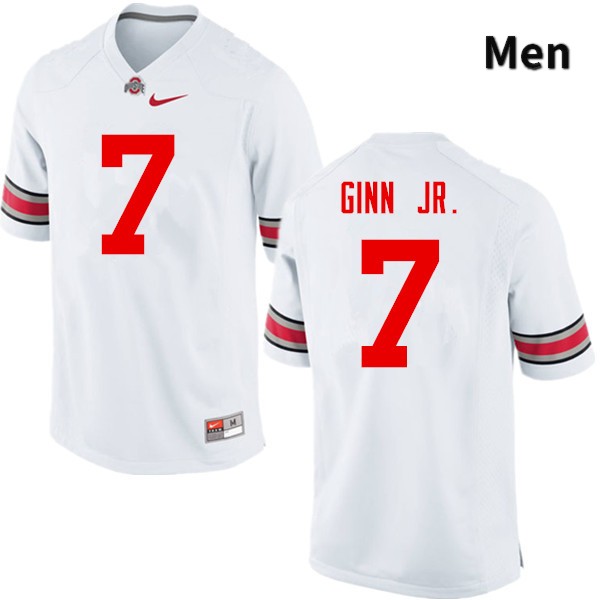 Ohio State Buckeyes Ted Ginn Jr. Men's #7 White Game Stitched College Football Jersey